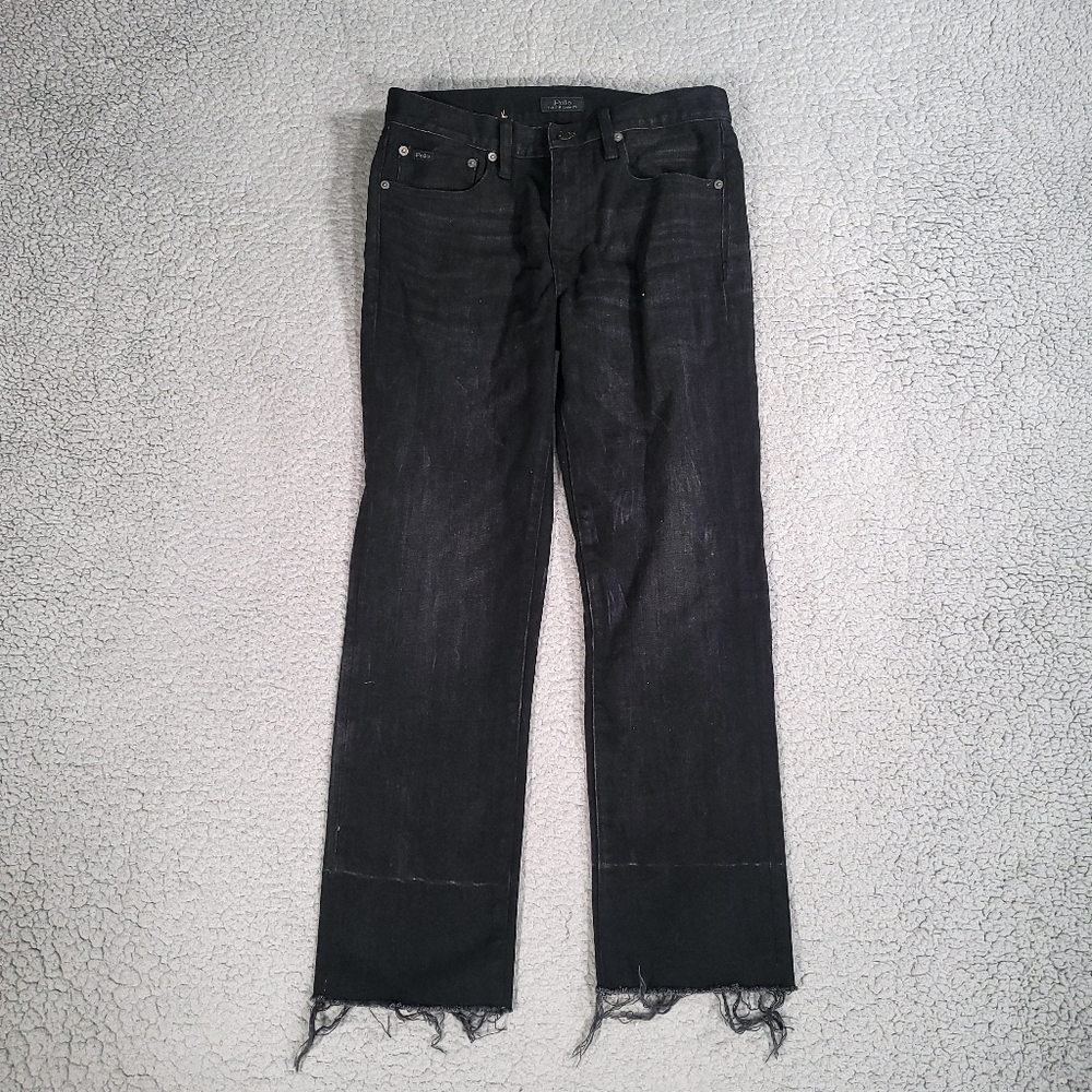 Ralph Lauren Jeans Womens 28 Gray The Waverly Straight High Rise Crop Preppy